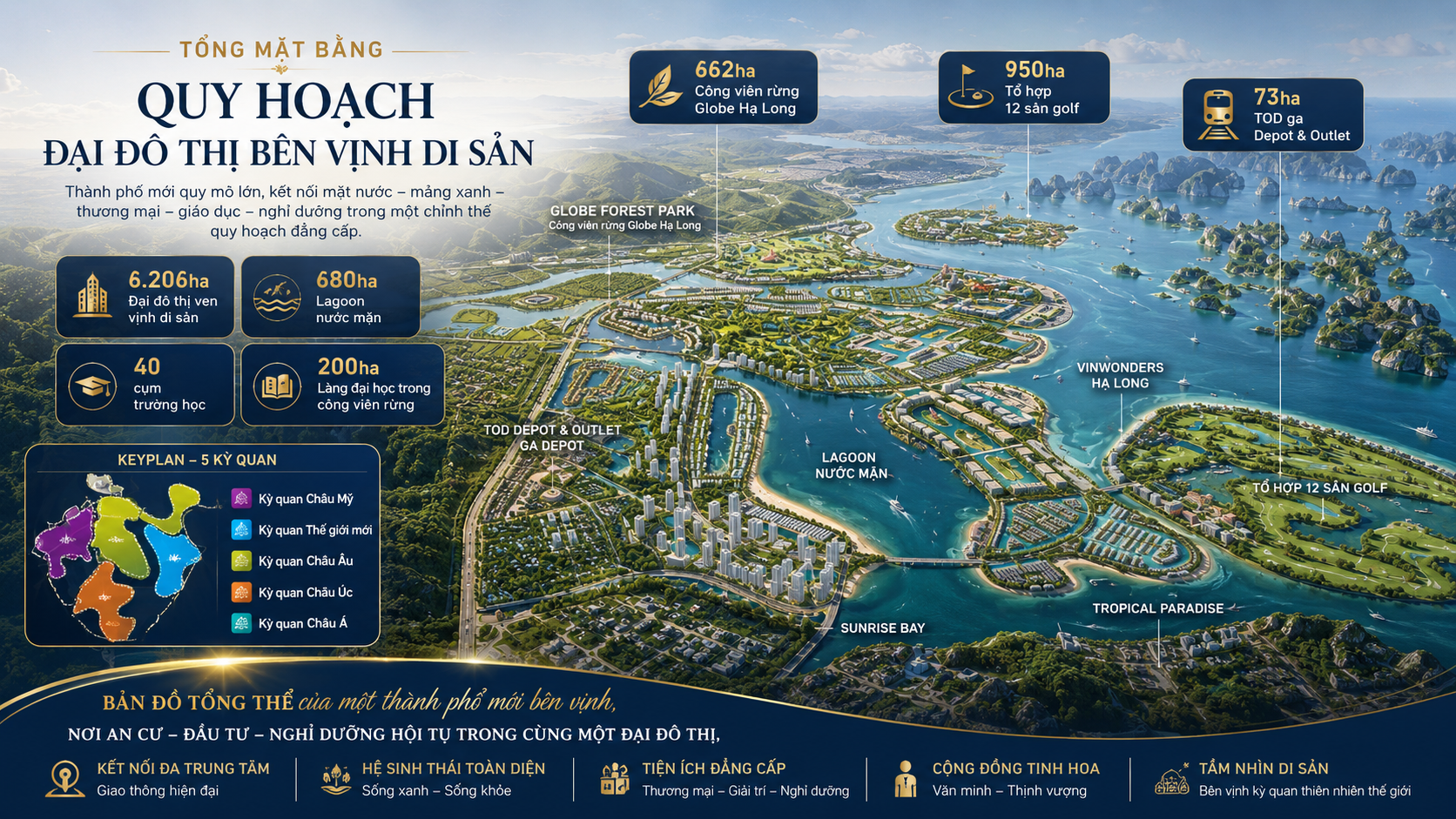 Tổng mặt bằng đại đô thị Vinhomes Global Gate Hạ Long